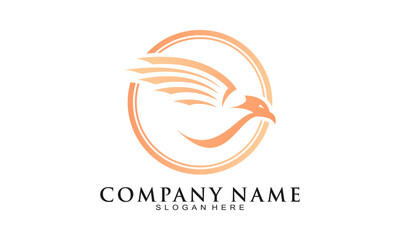Eagle elegant logo design vector