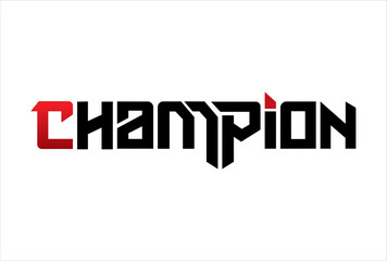 champion typography design vector, for t-shirt, poster and other uses