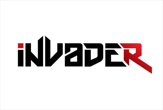 invader typography design vector, for t-shirt, poster and other uses