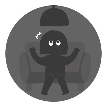 recommend clip art: 突然の停電でびっくりしている人