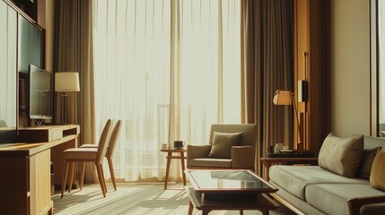 Person using a tablet for fleet management in front of multiple cargo trucks in a transportation yard under overcast skies.