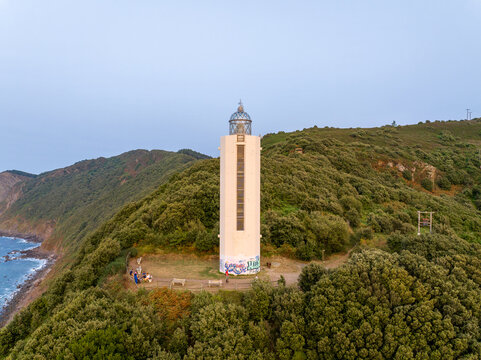 Faro de Gorliz en el Cabo Billano de Vizcaya Pais Vasco