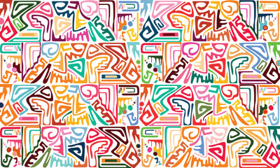 Abstract Ikat seamless pattern, perfect for ethnic-themed backgrounds, curtains, carpets, wallpapers, clothing, and decorations. Ideal for wrapping paper, batik,greeting cards, printing,creative uses.