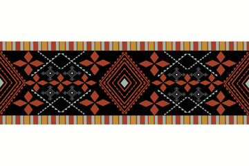 Geometric Ethnic pattern,
Native American tribal fabric, tile, carpet, vector,
illustration design on balck