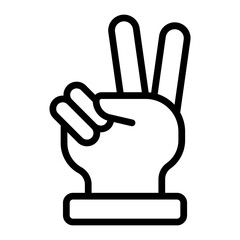 Victory Vector Line Icon