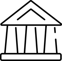 Fototapeta premium Bank icon. Architecture symbol. Linear style.