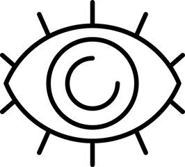 Eye icon. Eyeball symbol. Linear style.