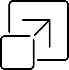 Scale icon. Linear style. Screen symbol.