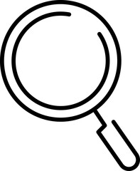 Magnifying glass icon. Linear style.