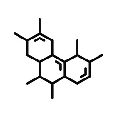 Fototapeta premium molecule icon line vector design in modern style