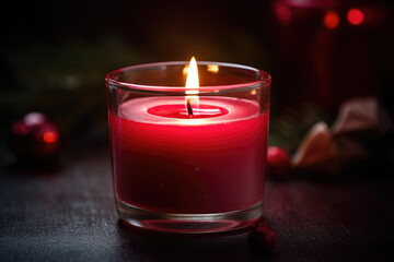 generated illustration of Organic  aroma candle jar glass.