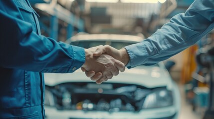The handshake in the workshop