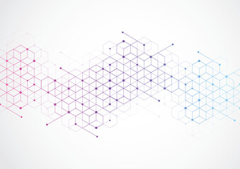 Science template, wallpaper or banner with a DNA molecules.