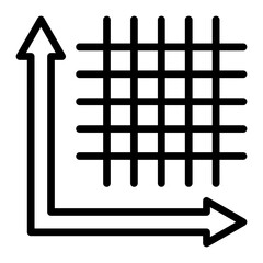 Coordinate Vector Line Icon