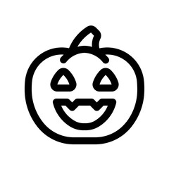Pumpkin Line Icon. Single icon, line vector icon