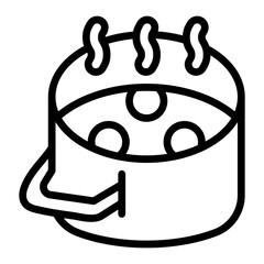Boiling Vector Line Icon