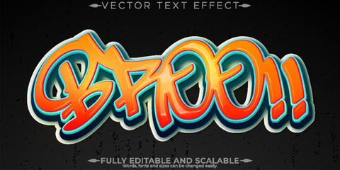 Graffiti editable text effect, editable street and urban text style © QuillArtistry