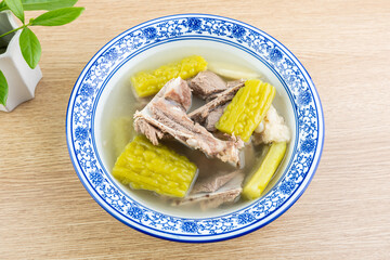Summer recipe: a bowl of bitter melon and pork bone soup