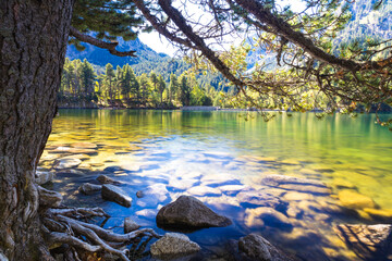 Lake Saint-Maurice is known for its calm and crystal-clear waters.