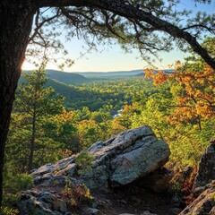 Fototapeta premium A picturesque scene of the famous D.L. Bliss State Park, showcasing its natural beauty and pristine landscapes
