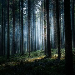 Obraz premium morning in the forest