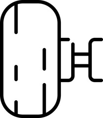 Wheel icon. Linear style. Suspension symbol.