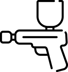 Spray gun icon. Linear style.