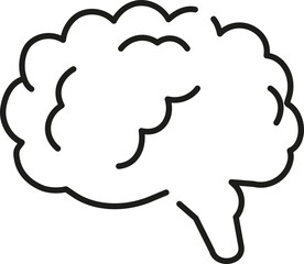 Brain icon. Creative symbol. Linear style.