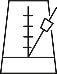 Metronome icon. Equipment rhythm symbol.