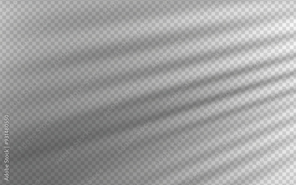 Wall mural light effect shadow overlay from blind isolated transparent background.