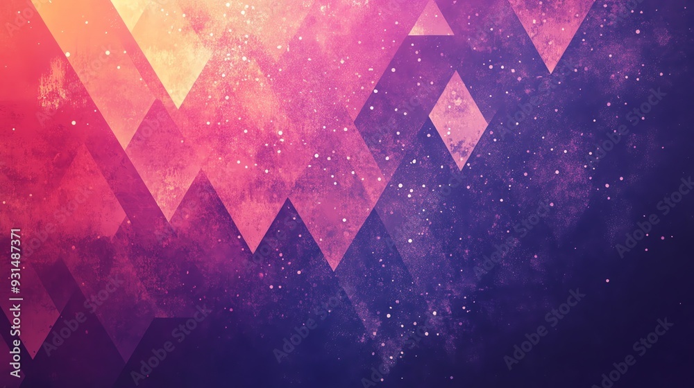 Wall mural abstract geometric background with a gradient of colors.