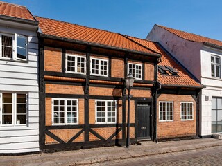 Fachwerkhaus in der Altstadt von Ribe in Dänemark