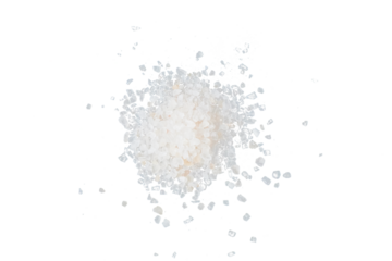 pile of big stoned white salt isolated on white or transparent png