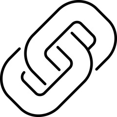 Link icon. Chain symbol. Linear style.