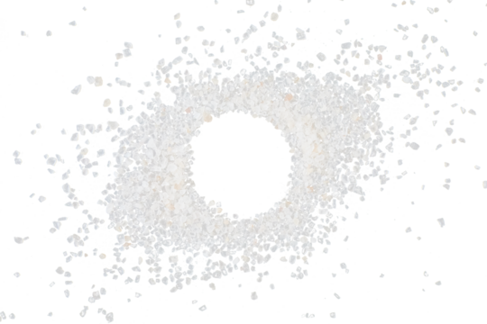 pile of big stoned white salt isolated on white or transparent png