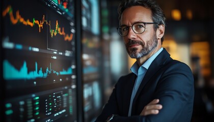 Stylish trader, digital financial insights, Market Maverick, generative AI, modern trading