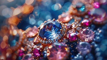 Transform your projects with a captivating jewelry photograph featuring meticulously crafted luxurious jewels Ideal for ads catalogs and designs Download for timeless elegance : Generative AI