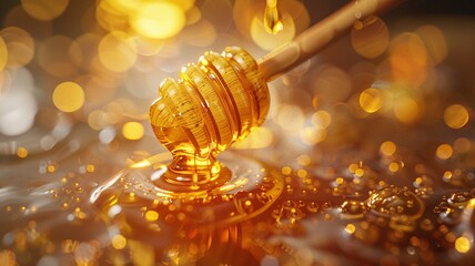 Honey dipper with single droplet hone image