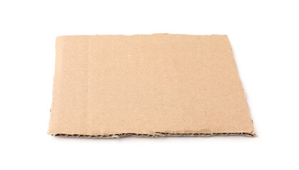 One carton paper sheet isolated on white
