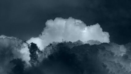 Dramatic storm clouds. Thunder clouds in the sky.