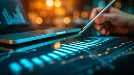 Analyzing stock sales and business audits. Stock image.