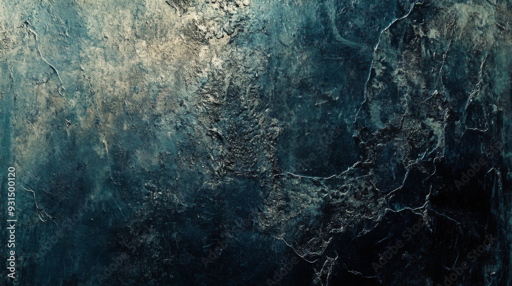 Leinwandbilder Close-up of a textured abstract background with dark, moody tones and intricate patterns, adding depth and complexity to the visual composition.