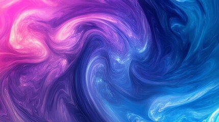 Close-up of a vibrant abstract background with swirling colors in shades of blue and purple, creating a dynamic and fluid visual effect.