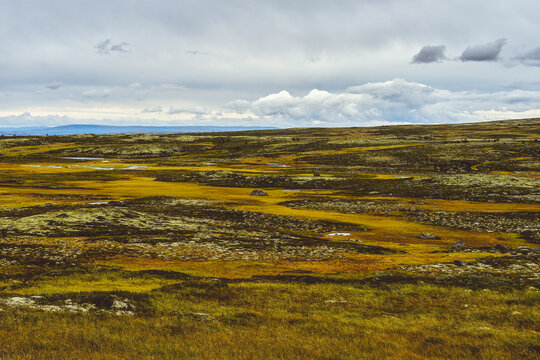 View from Einunndalen Valley, Norway's longest summer farm valley or "seterdal", a day in late summer of 2024.