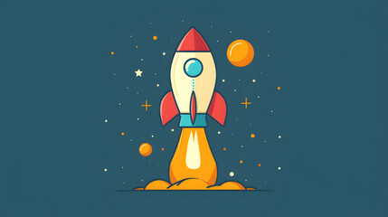 Light bulb with a rocket, representing explosive growth through ideas