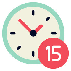 Minute Time and Date icon illustration 