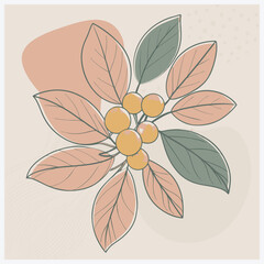 Buffaloberry Fruit Vector, Vibrant and Detailed Illustration