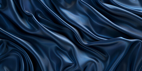 Obraz premium Luxurious Blue Satin - Textured Fabric Background