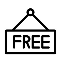 Free icon in black and outline style
