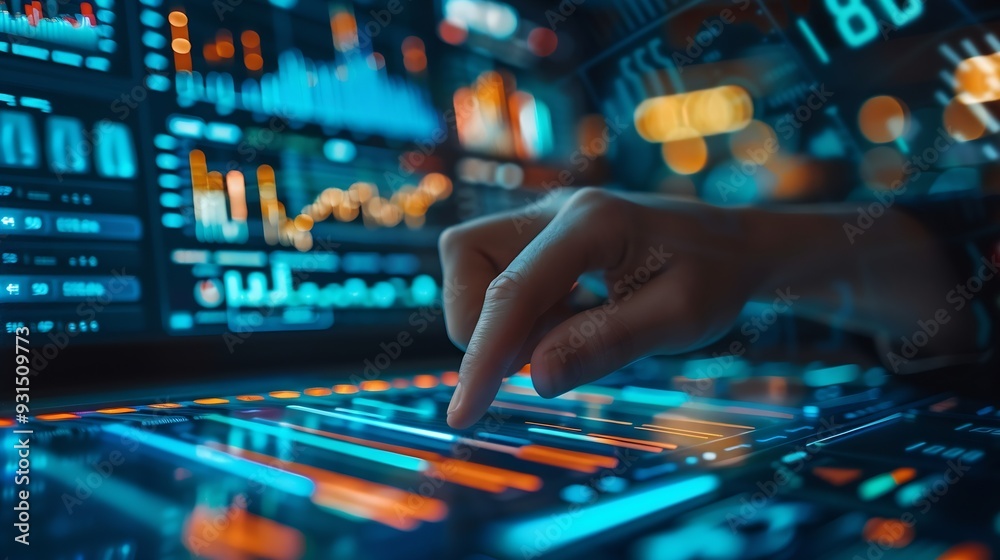 Aufkleber Digital marketing sale analysis Business development Finance analyst analyzing sale data business growth graph chart and financial report business target  planning strategy and solutio : Generative AI